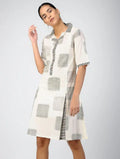 Space Crossed White Dress - BANANA labs
