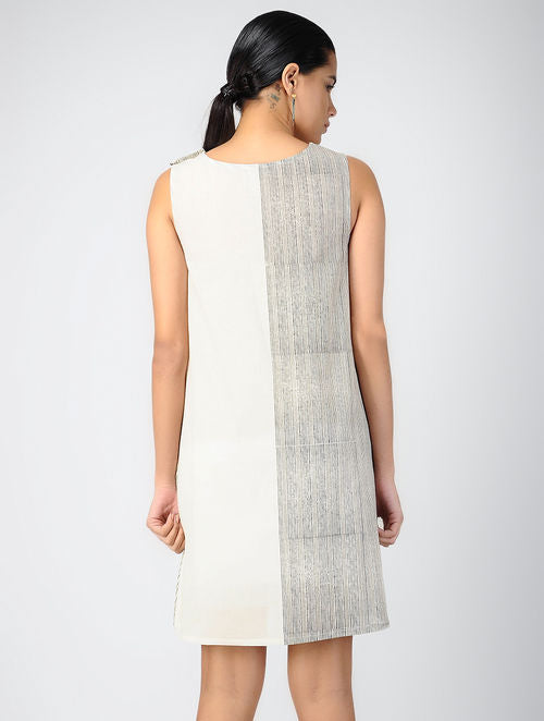 Half Pins White Dress with Slip