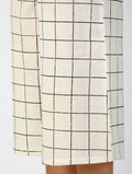 Grid White Skirt - BANANA labs