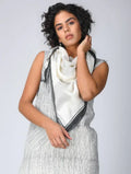 Space Crossed White Scarf - BANANA labs