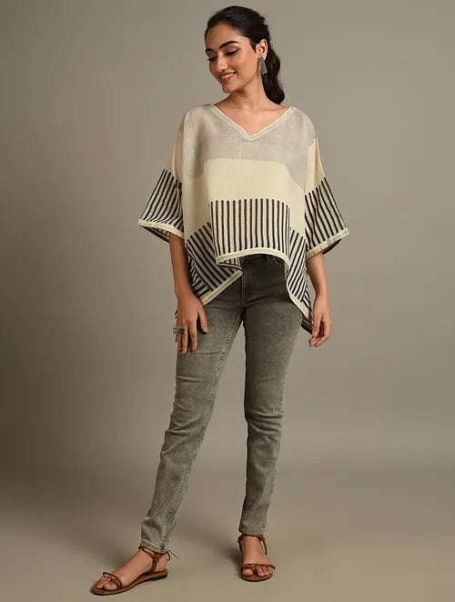 Corner Piano Mul Kaftan with Slip