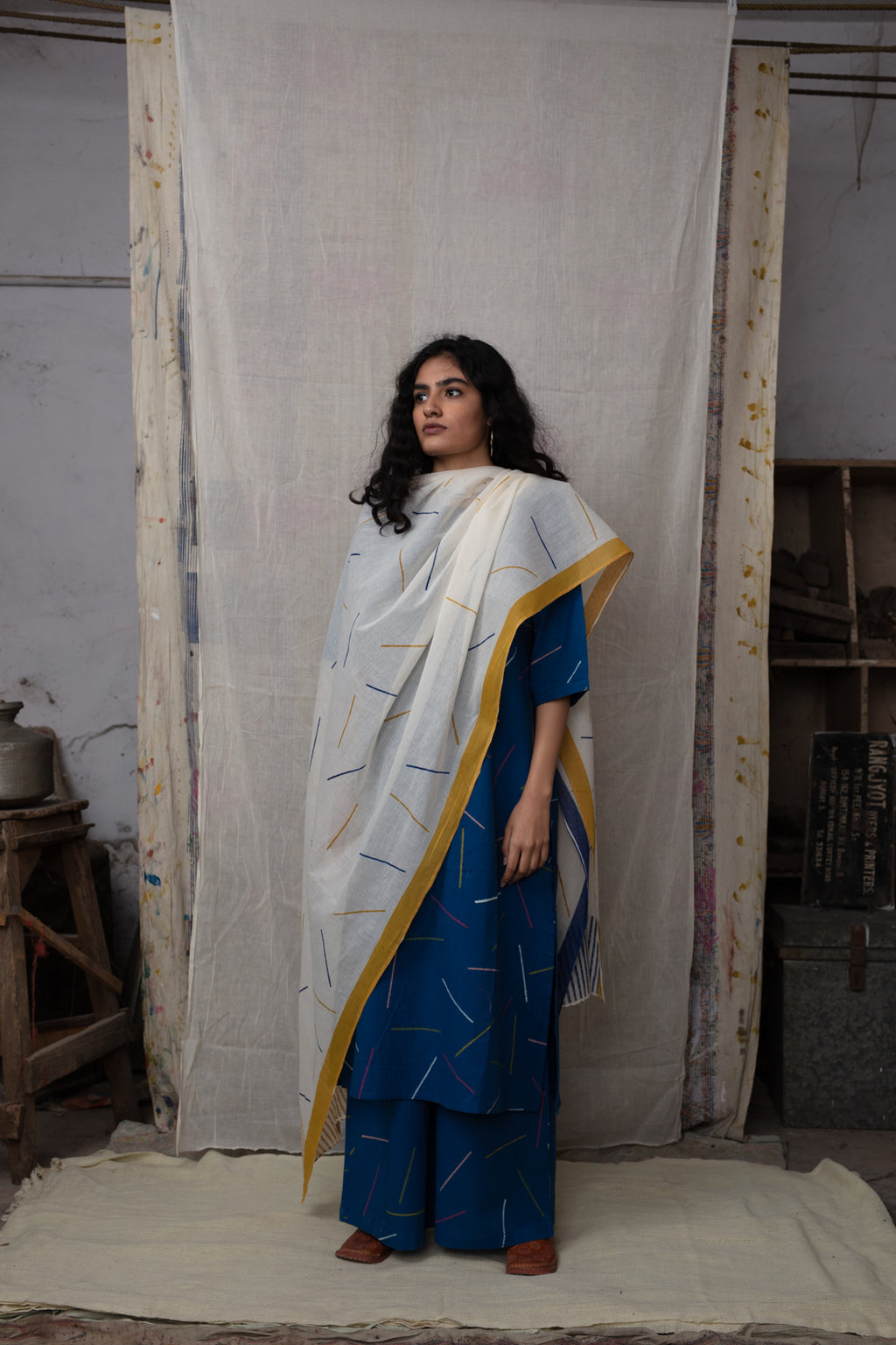 Sprinkles White Dupatta