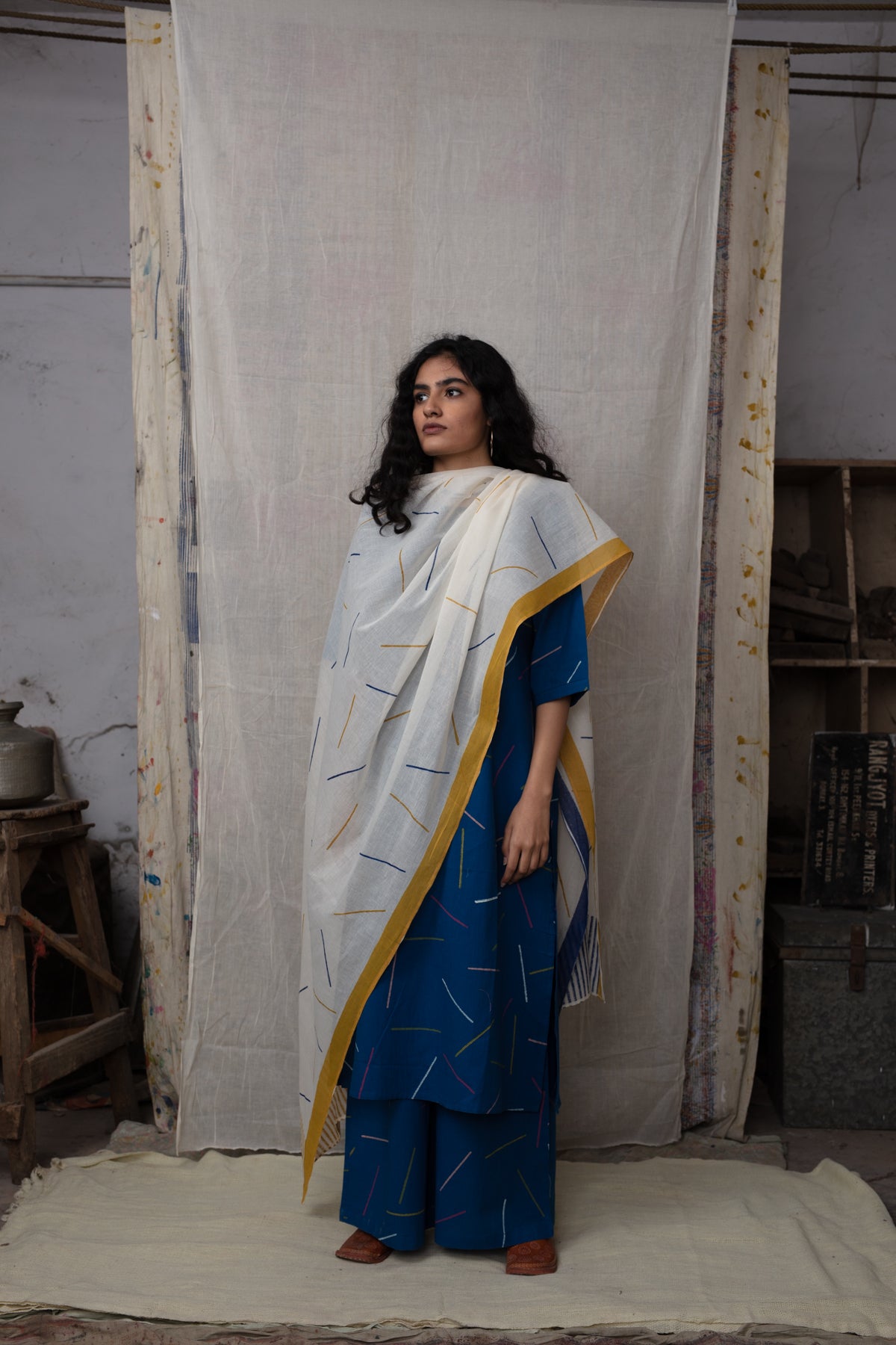 Sprinkles White Dupatta
