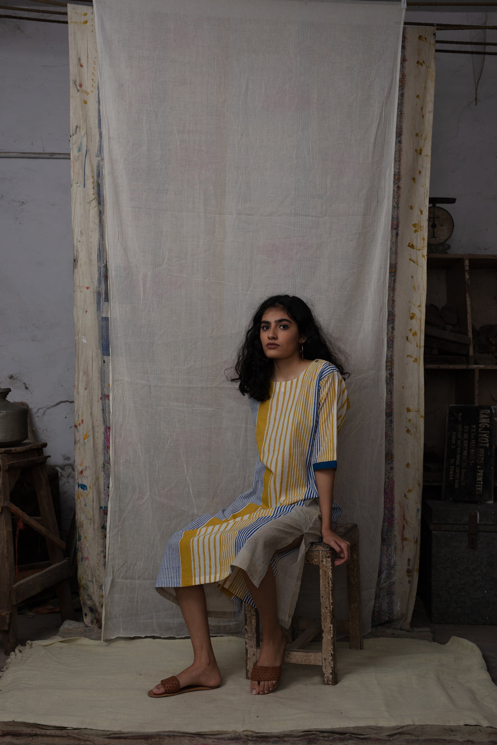 Doppler Mustard Kurta