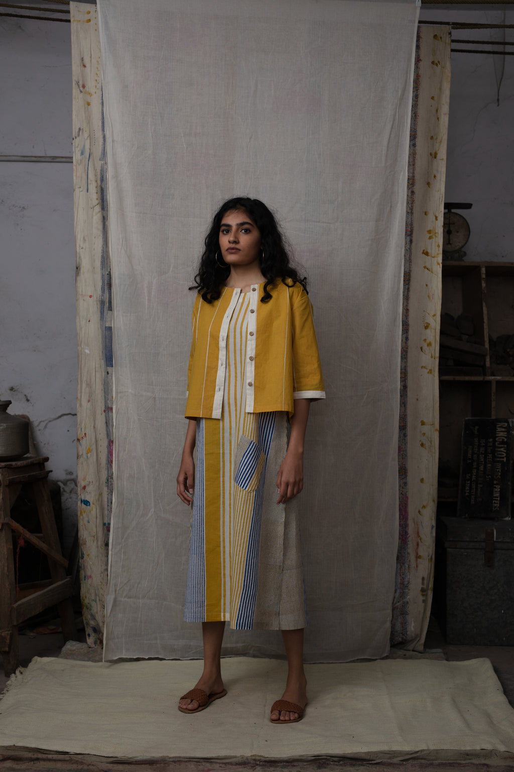 Doppler Mustard Kurta