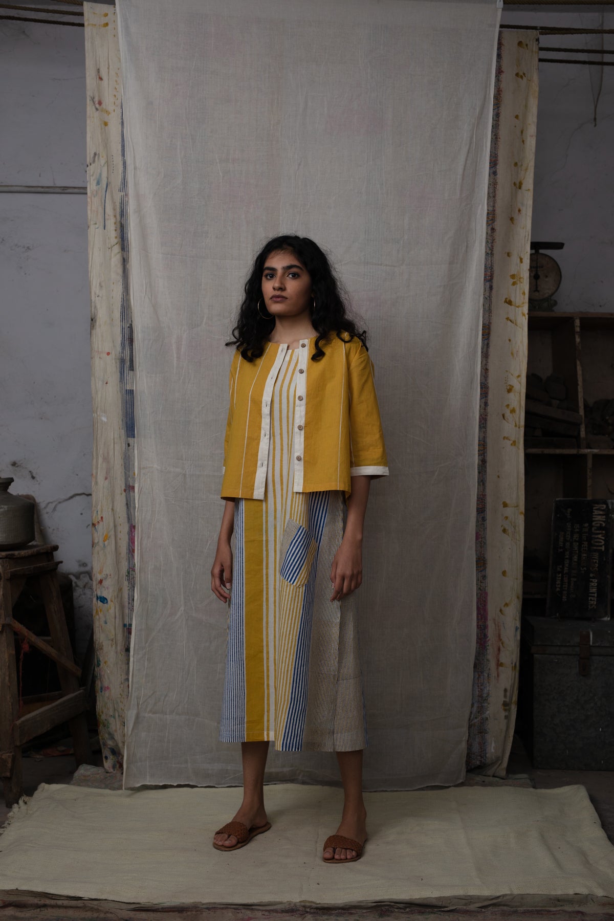 Doppler Mustard Kurta