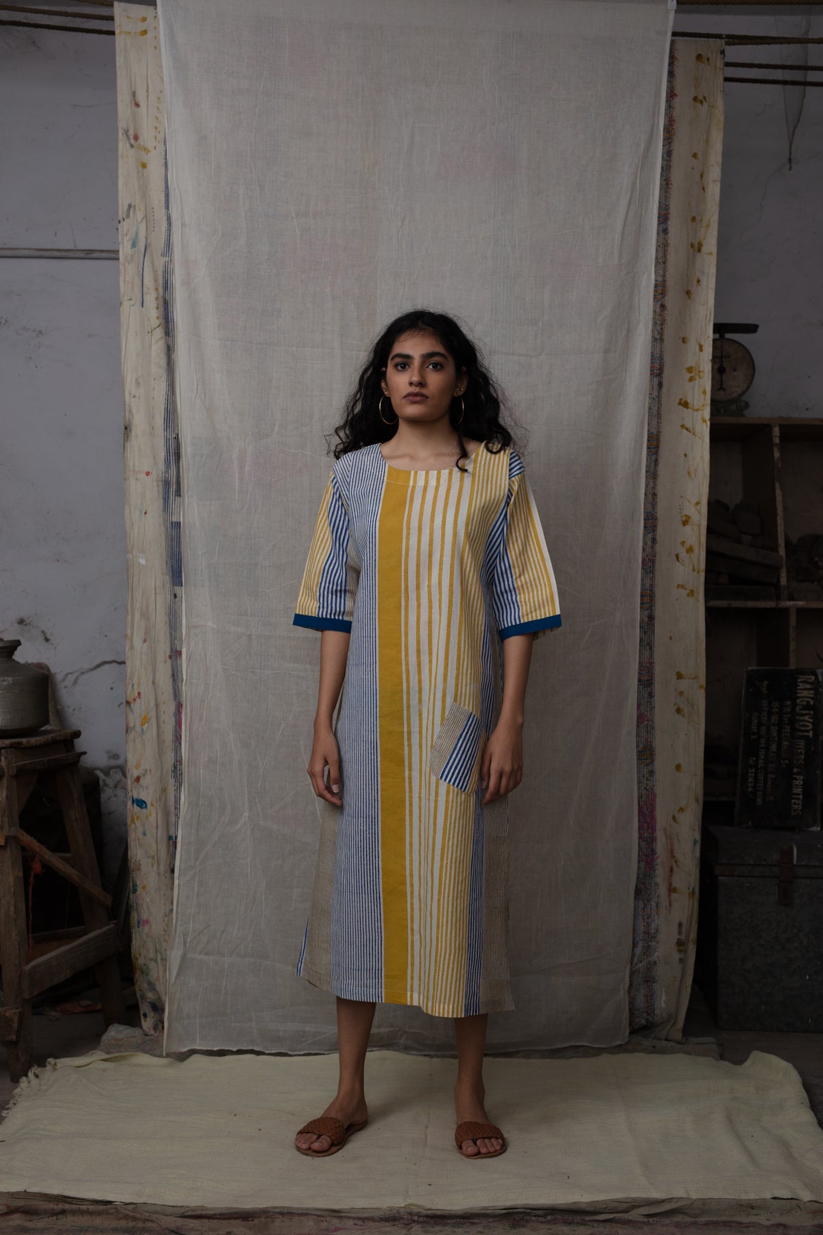 Doppler Mustard Kurta