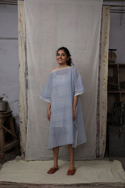 Indigo Striped Kaftan