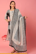 Black & White Boxy Kurta Set (Set of 3) - BANANA labs