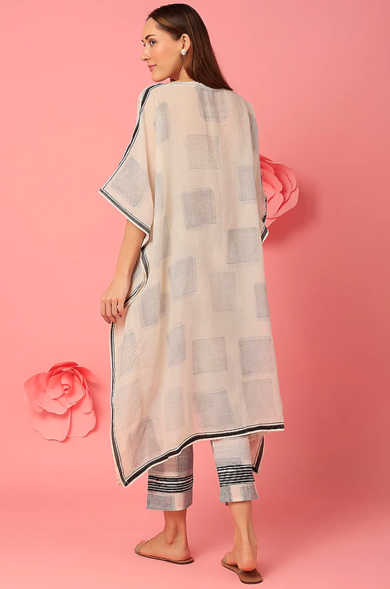 Criss Cross Kaftan Set with Slip (Set of 3)