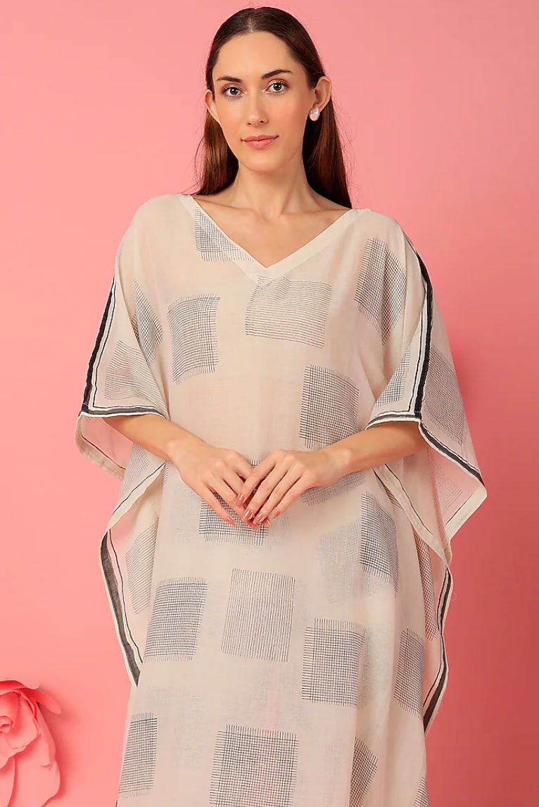 Criss Cross Kaftan Set with Slip (Set of 3)