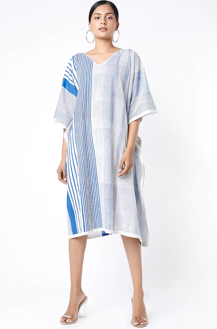 Stripey Indigo Kaftan