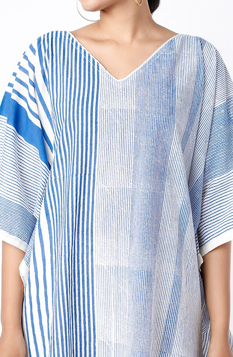 Stripey Indigo Kaftan