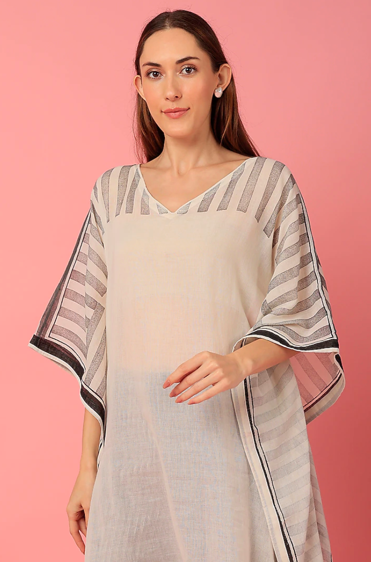 Corner Piano Kaftan Set with Slip (Set of 3)