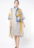 Meddle Blue Boat Neck Kaftan - BANANA labs