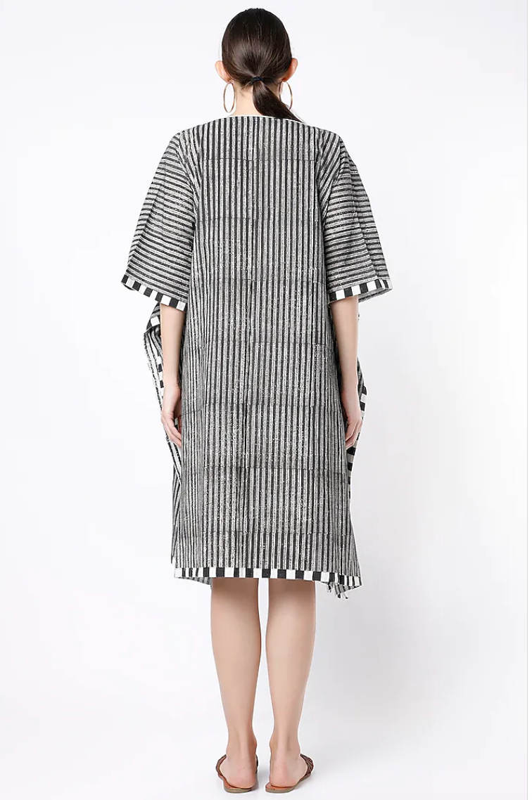 Charcoal Mishap Kaftan and stole