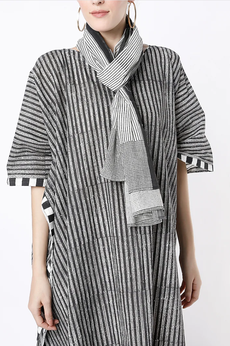 Charcoal Mishap Kaftan and stole