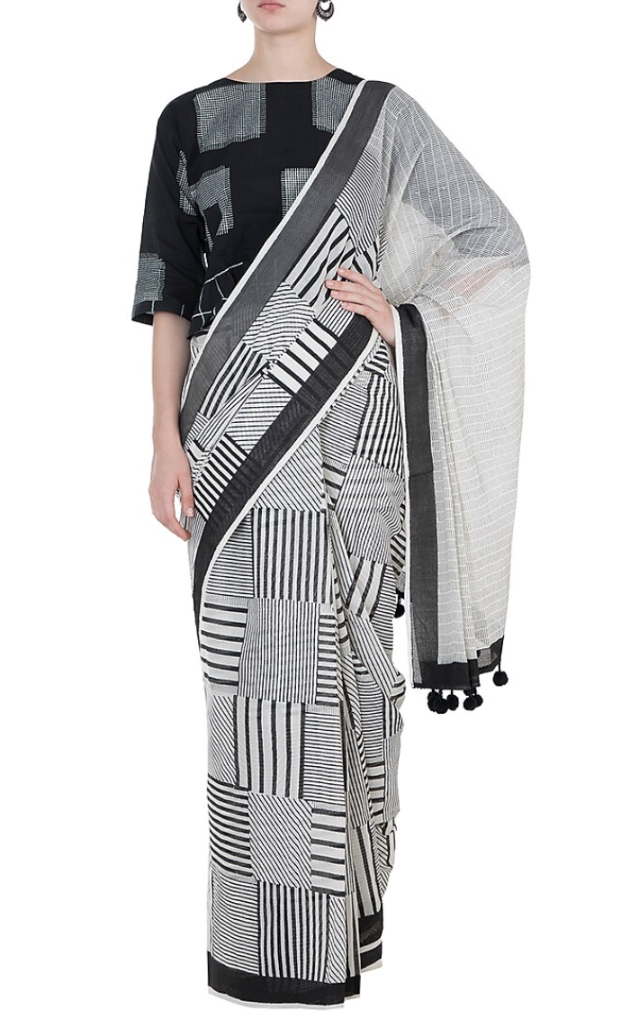 Collage Macro Monochrome Saree