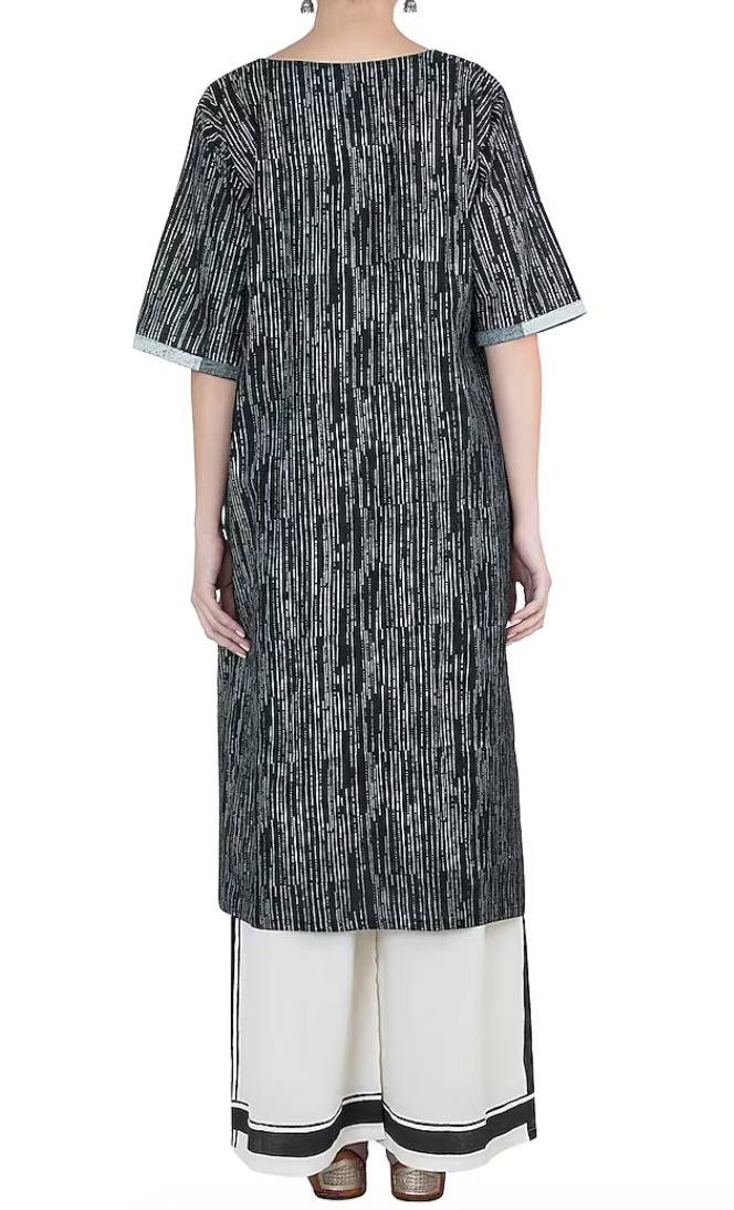 Micro Bead Black Kurta