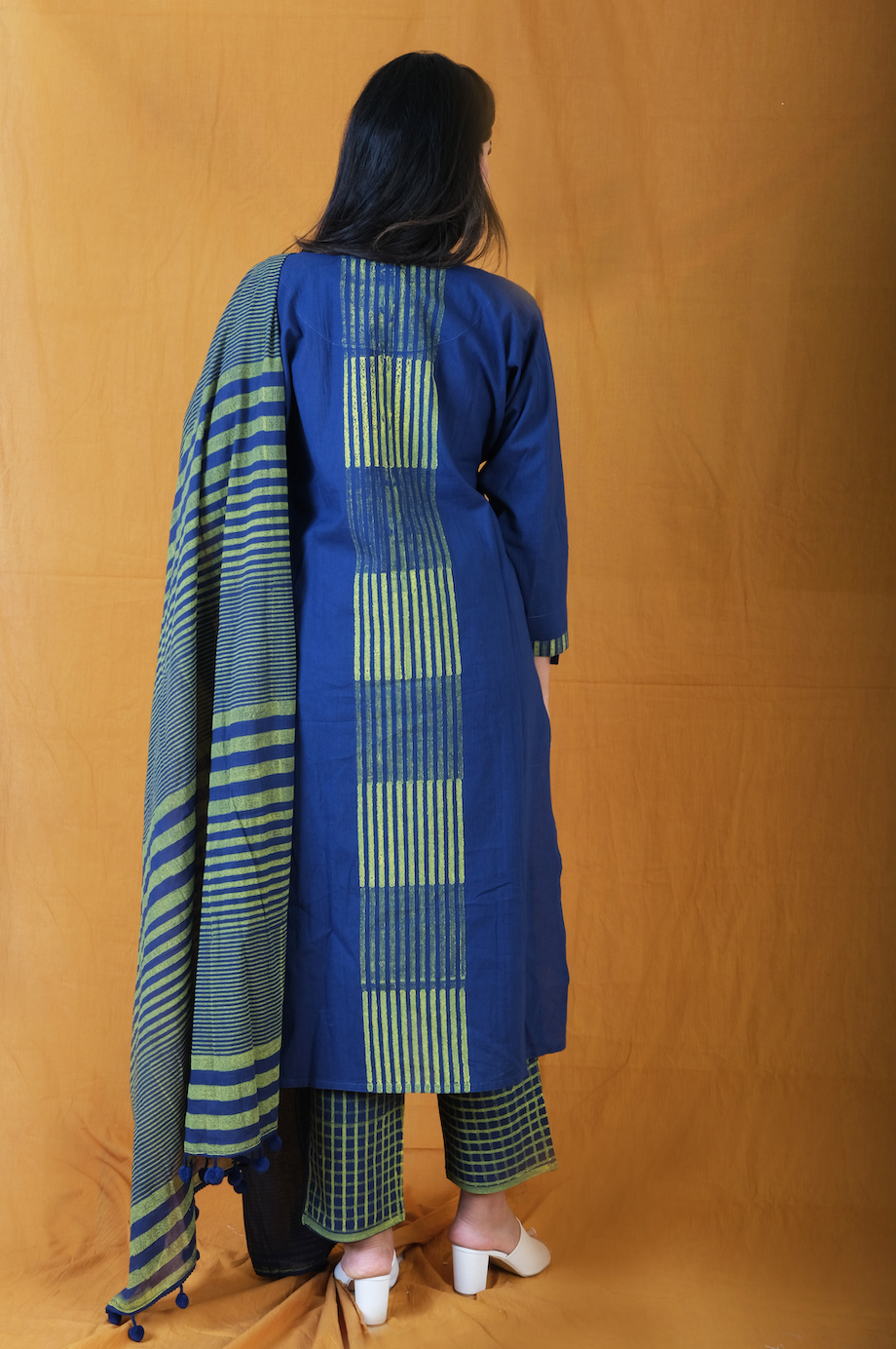 Twister Navy Kurta Set