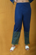 Navy Check Twister Pant - BANANA labs