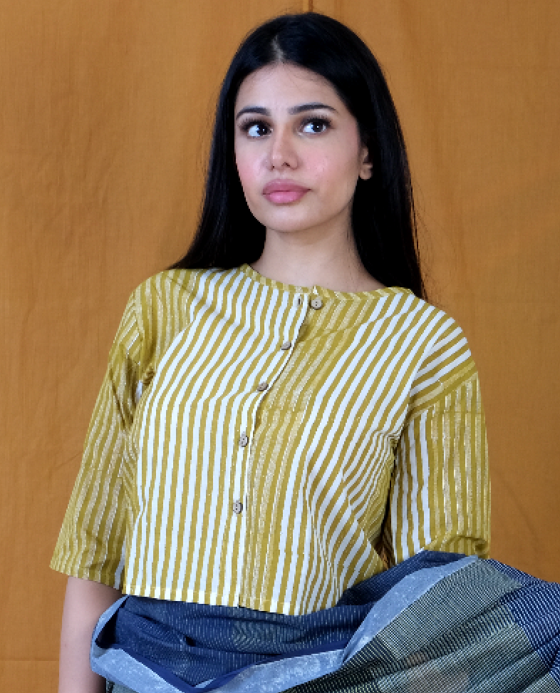 Twister Zesty Yellow Crop Top