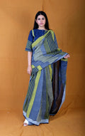 Graded Twister Navy Rhythm Saree - BANANA labs