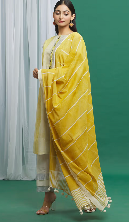 Twister Sunshine Yellow Dupatta