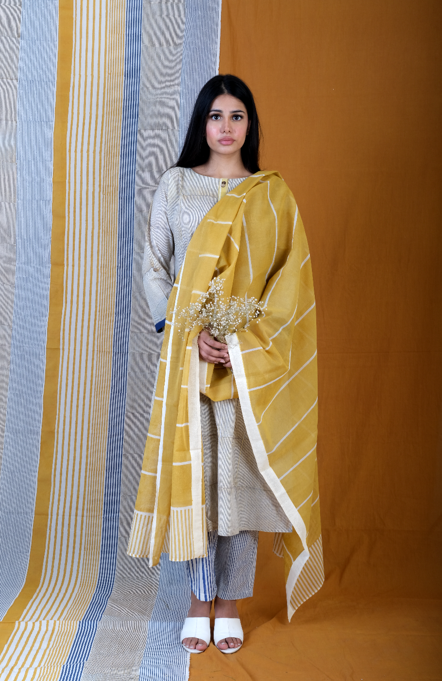 Twister Micro Flabber  Kurta Set (Set of 3)