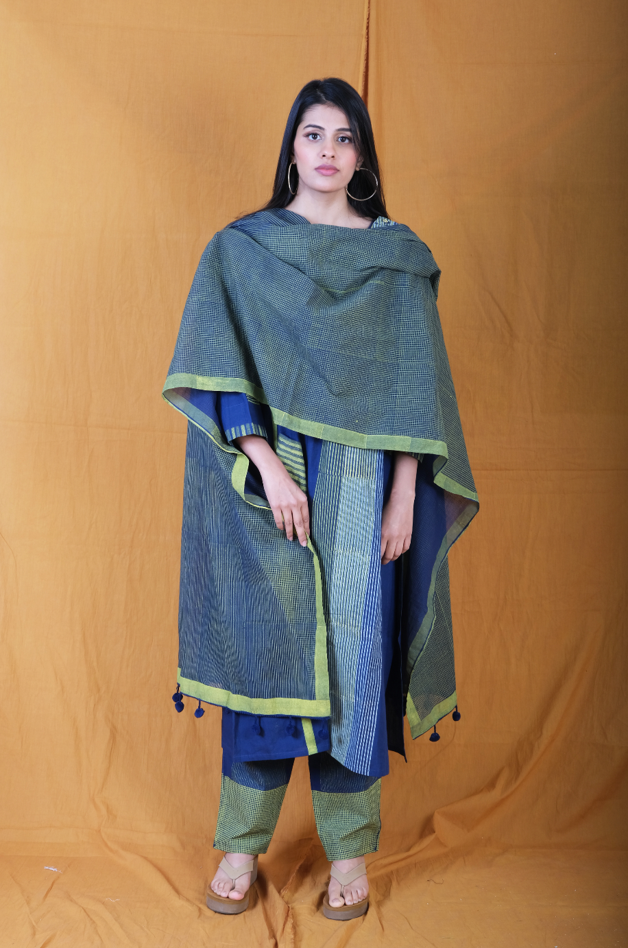 Micro Check Twister Dupatta