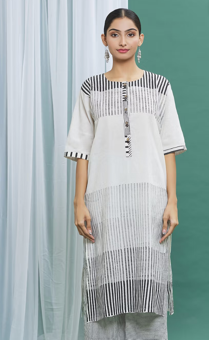 Stripey Grade Mono Kurta