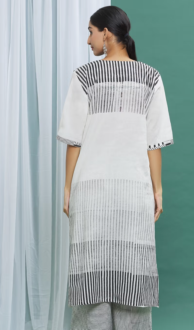 Stripey Grade Mono Kurta