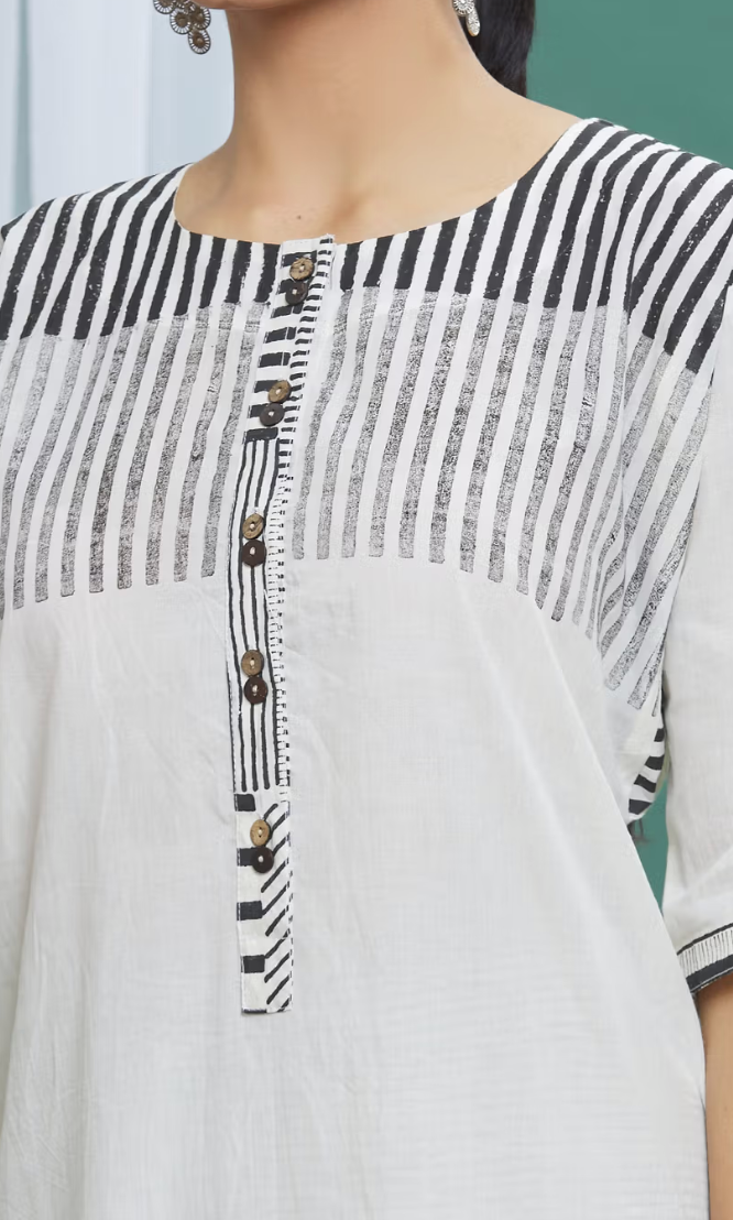 Stripey Grade Mono Kurta
