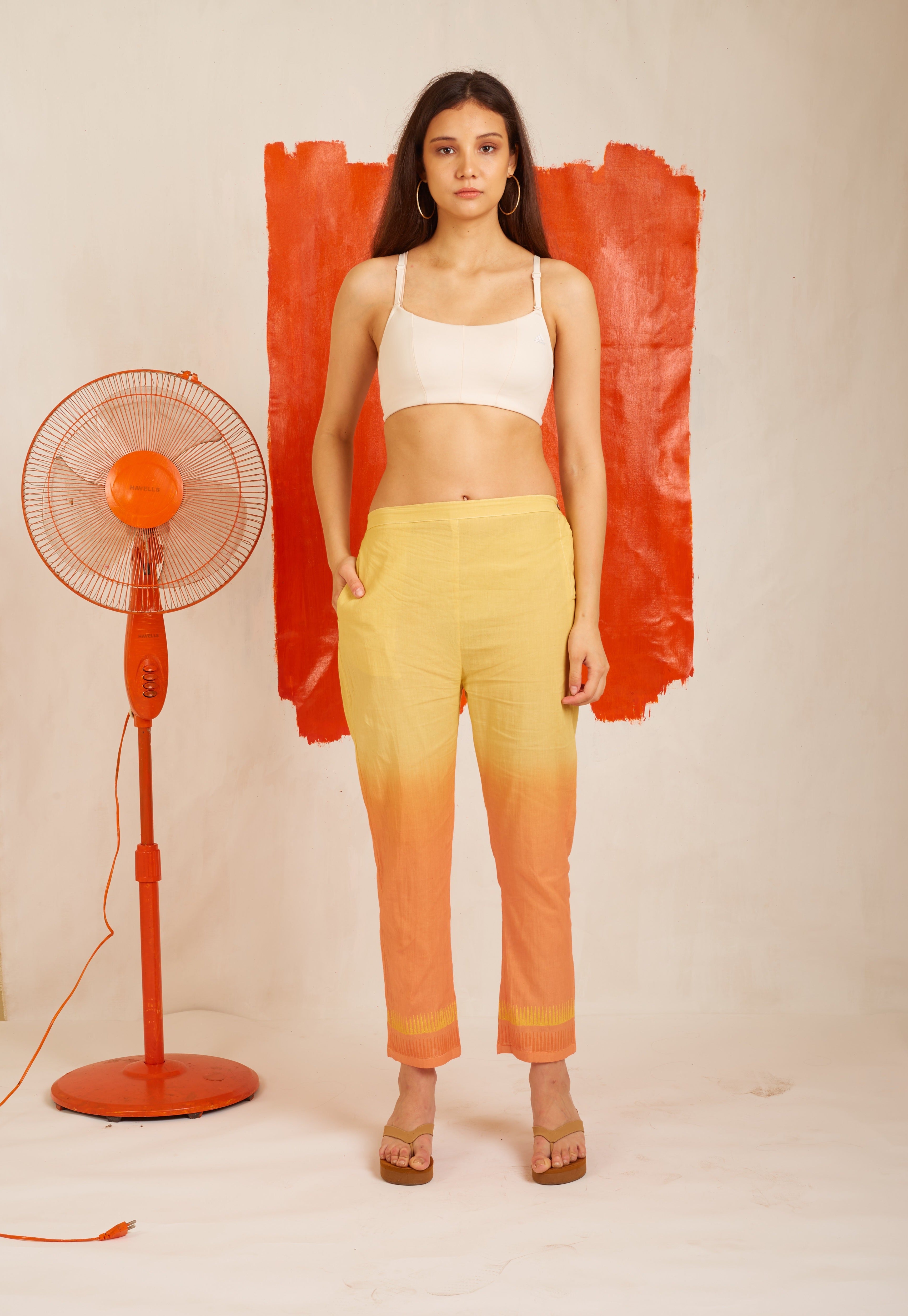 BANANA Yellow Ombre Pants