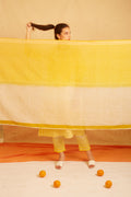 BANANA Yellow And White Stripe-Me-Up Dupatta - BANANA labs