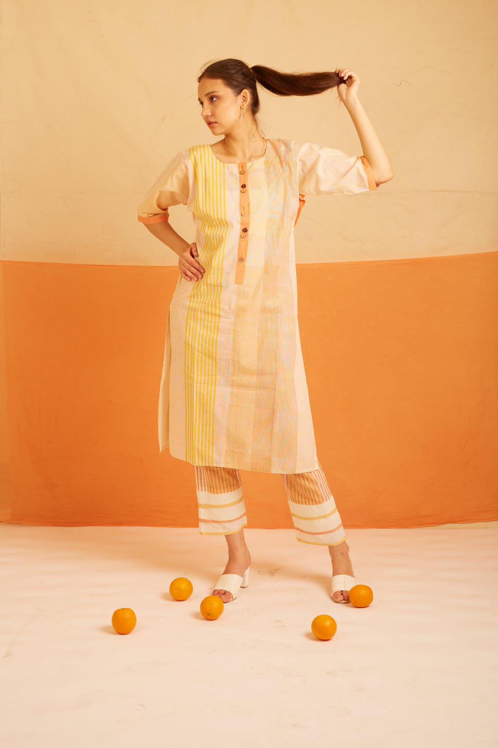 BANANA Apricot Kurta Set