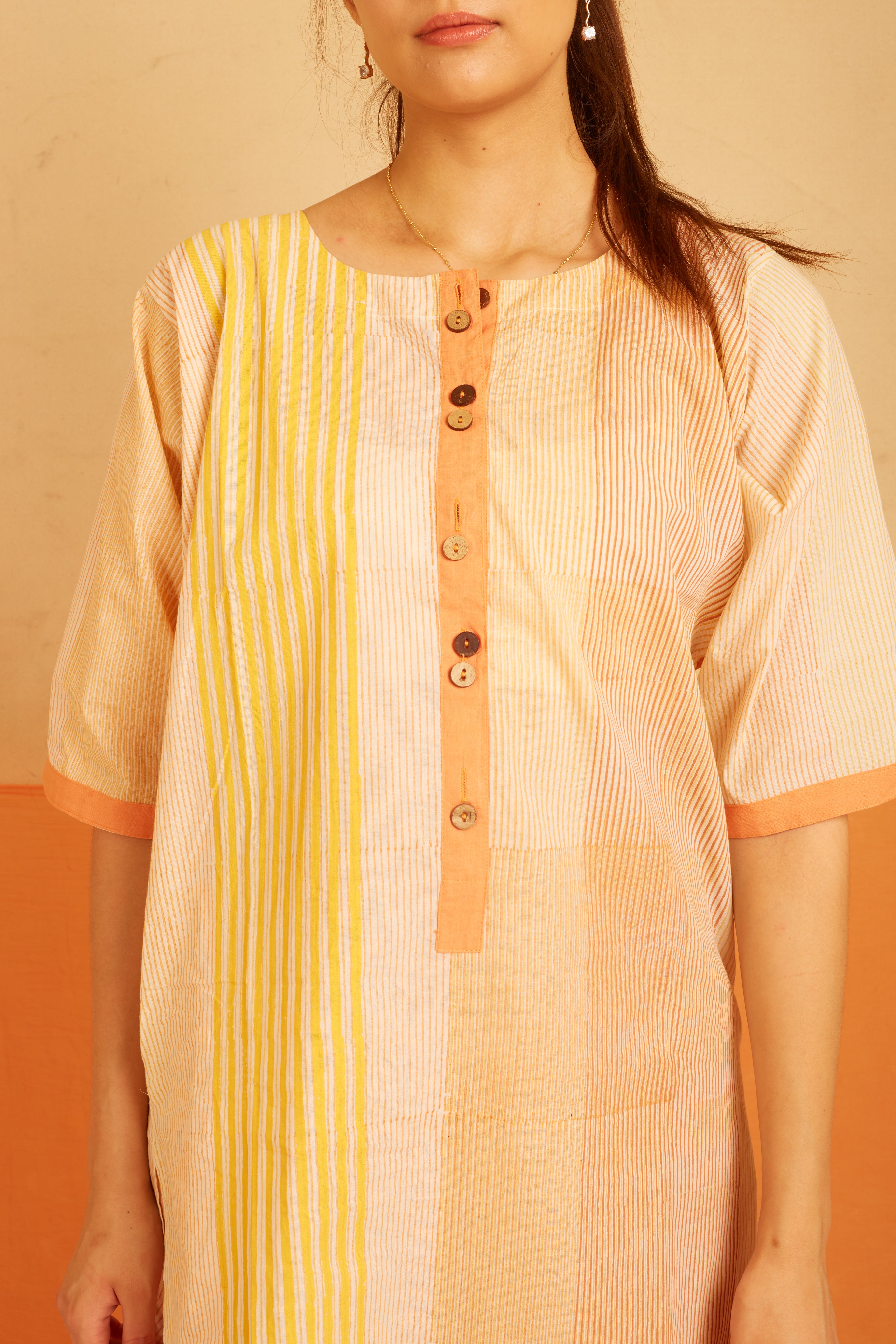 BANANA Apricot Kurta Set
