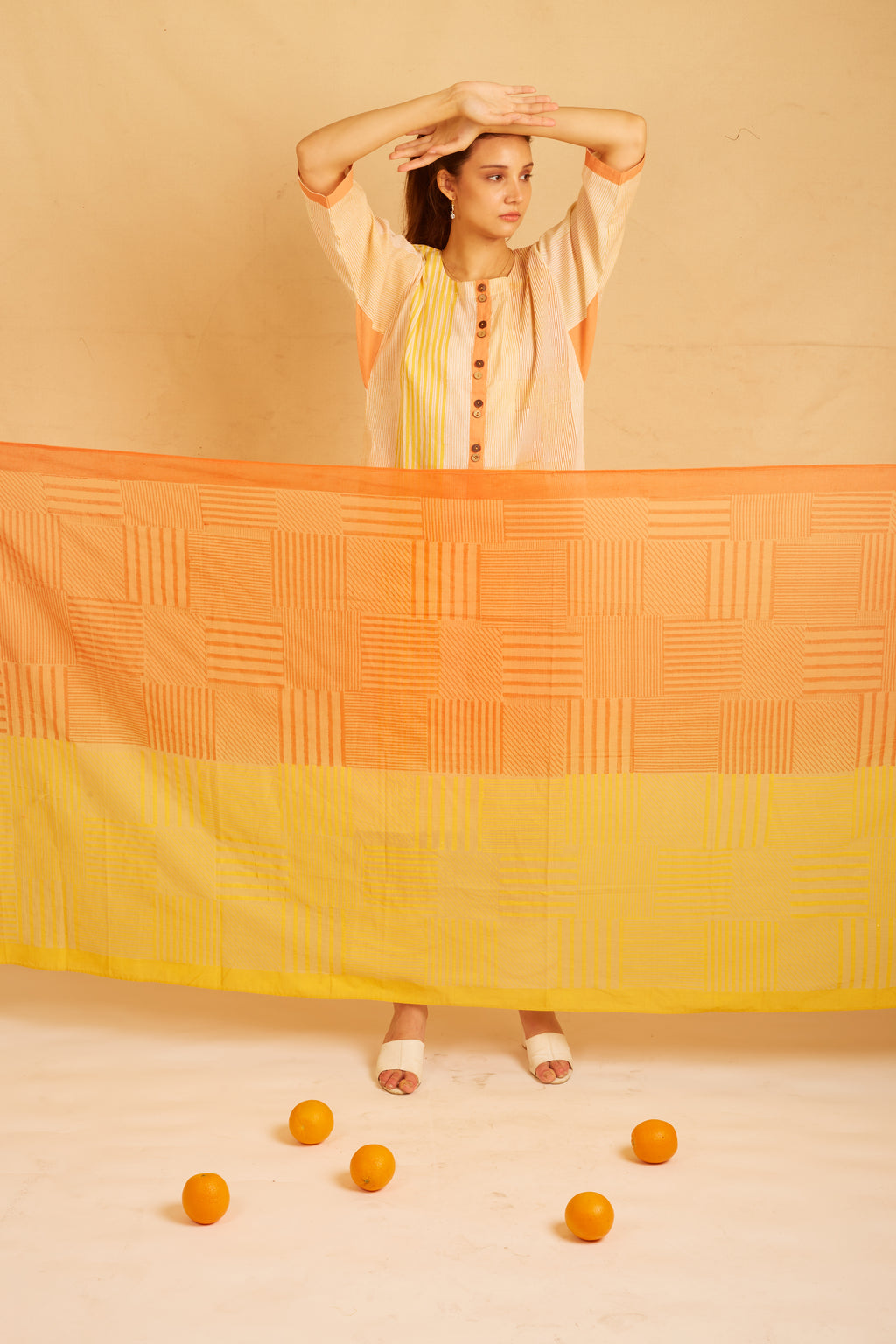 BANANA Apricot Kurta Set