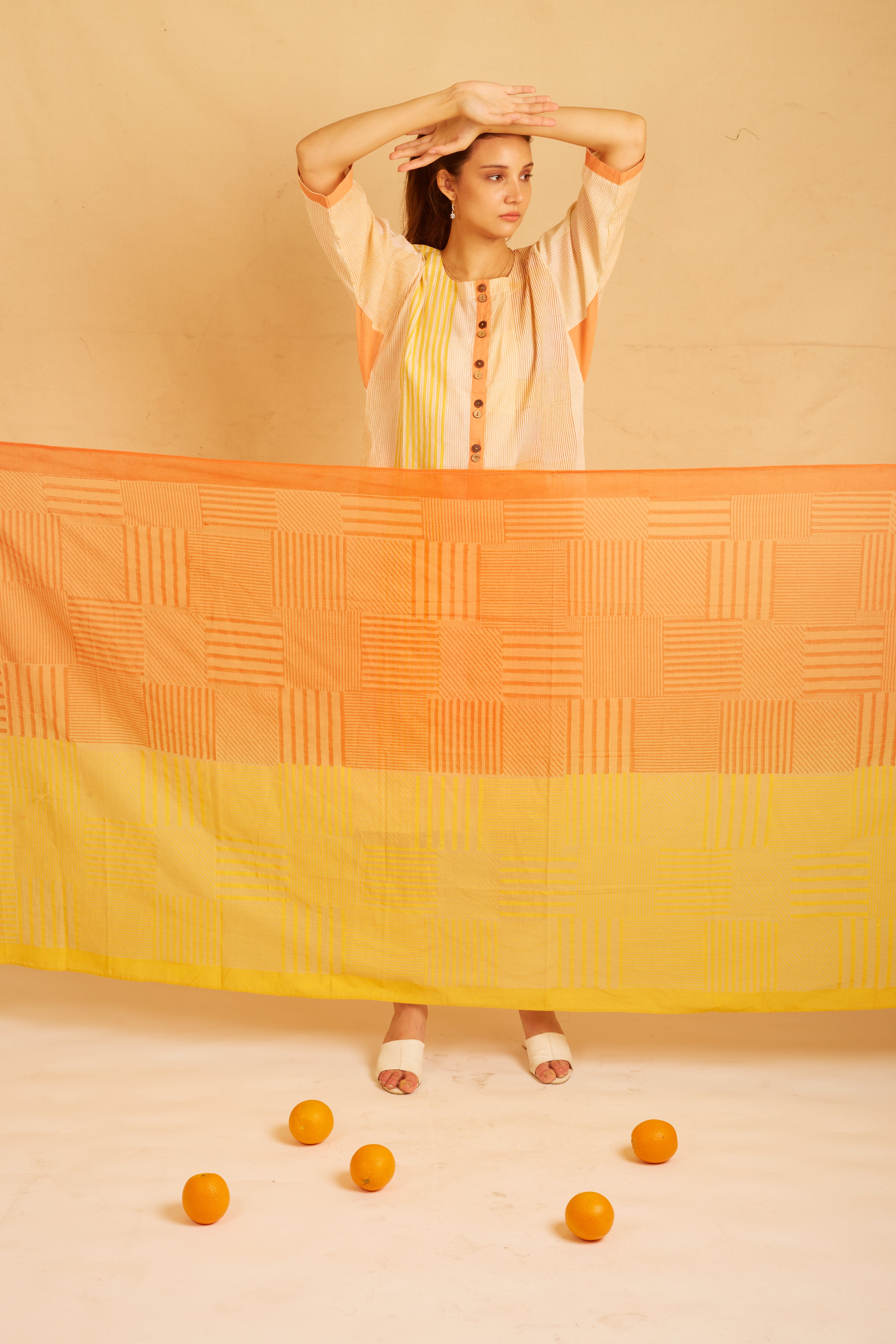 BANANA Apricot Kurta Set