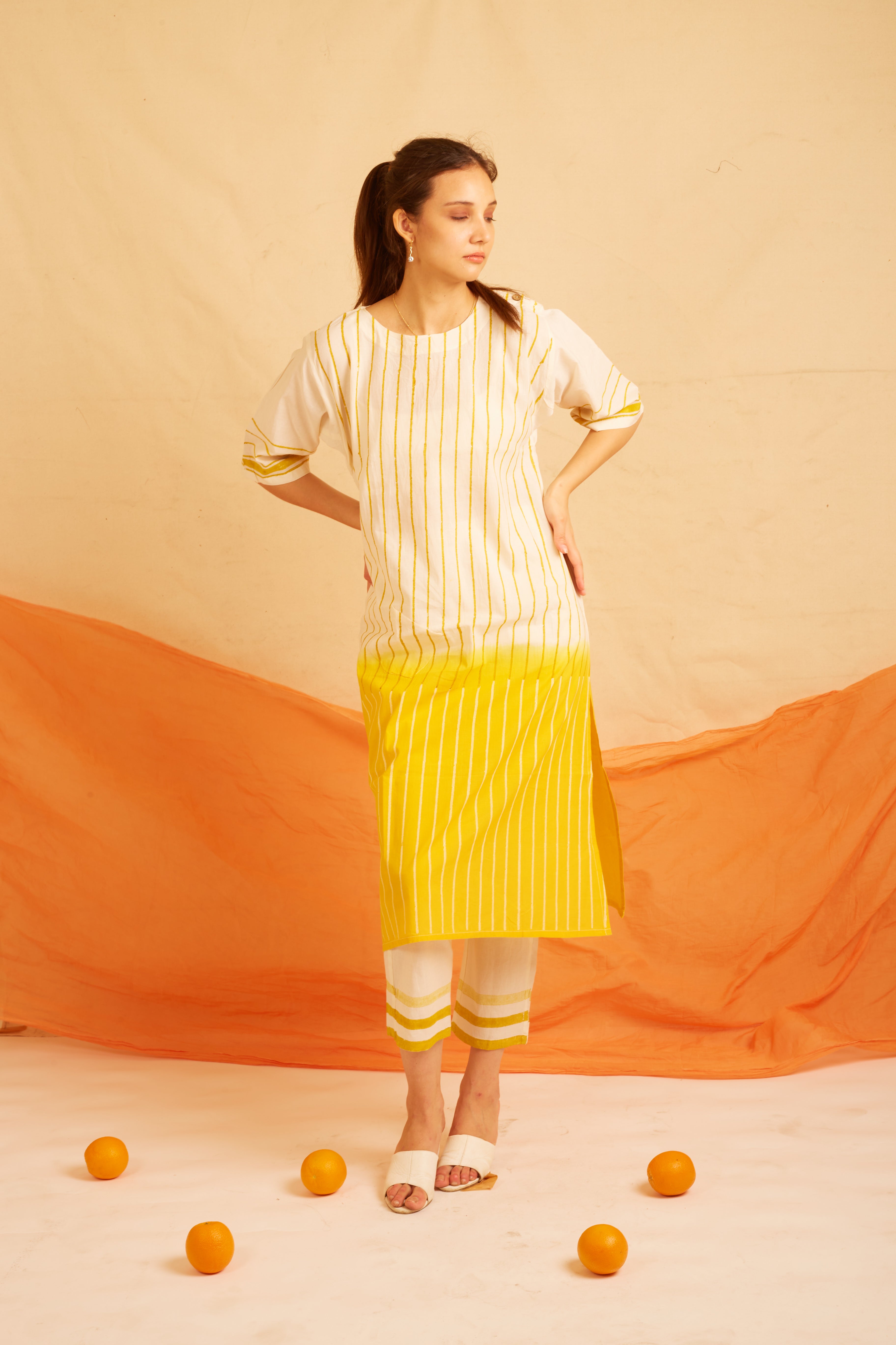 BANANA Summer Lime Kurta Set (Set of 2)