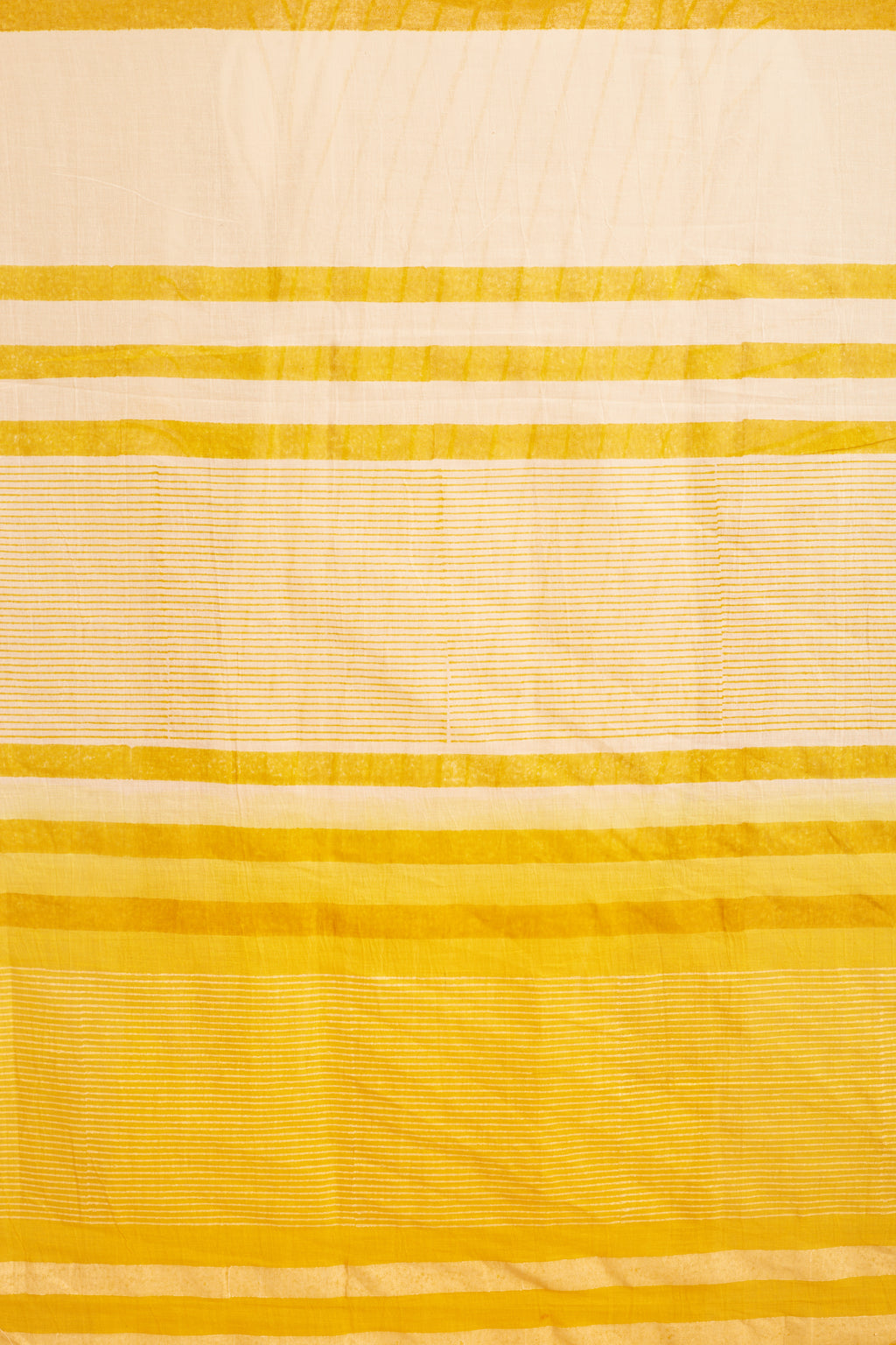 BANANA Yellow And White Macro Striped Dupatta