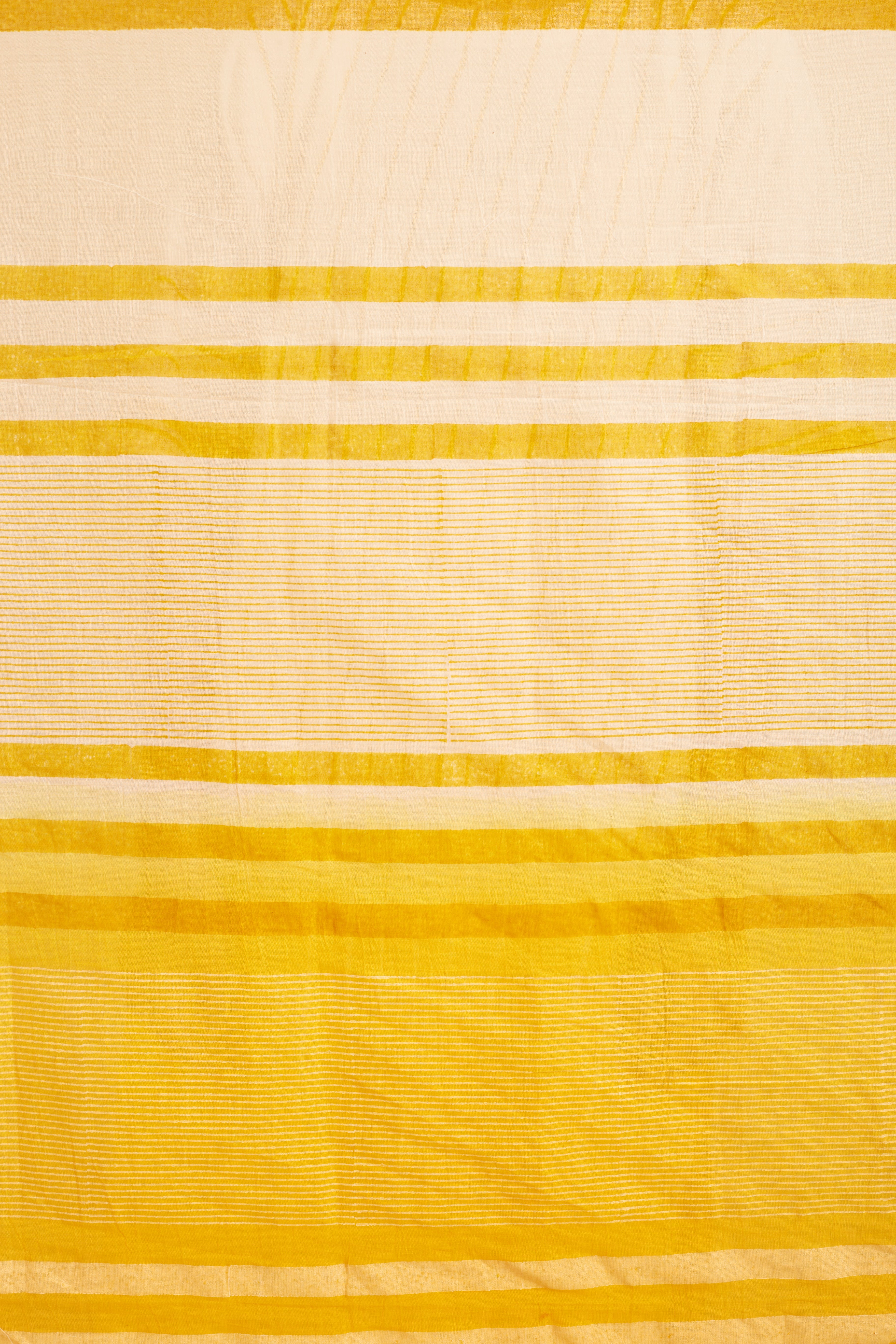 BANANA Yellow And White Macro Striped Dupatta