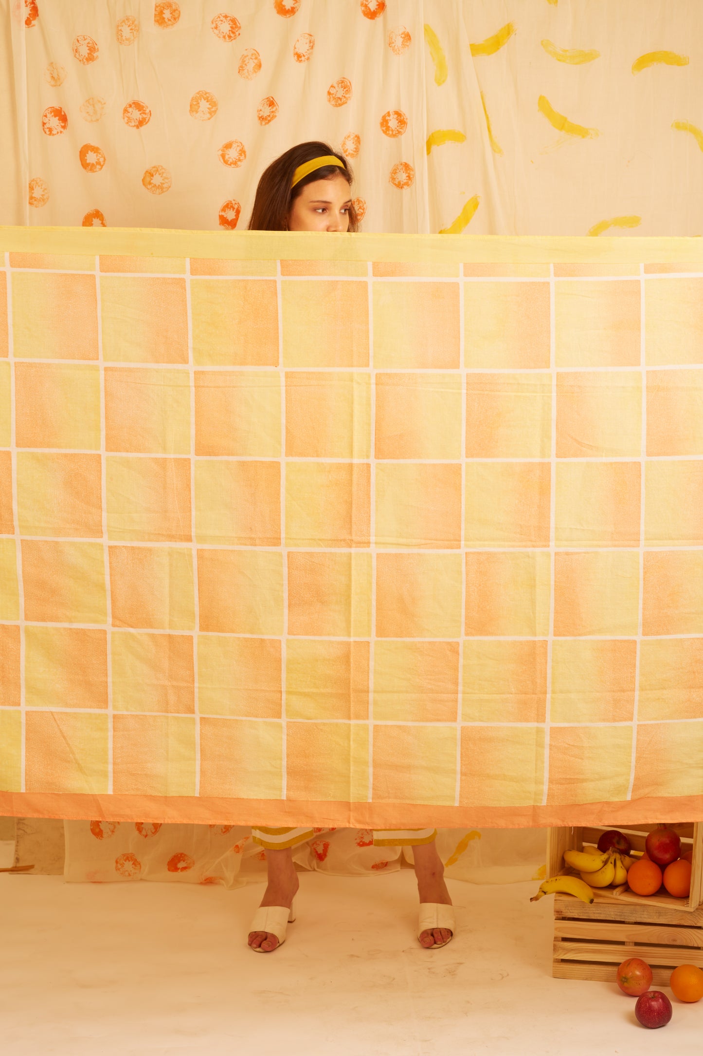 BANANA Yellow Ombre Boxy Dupatta