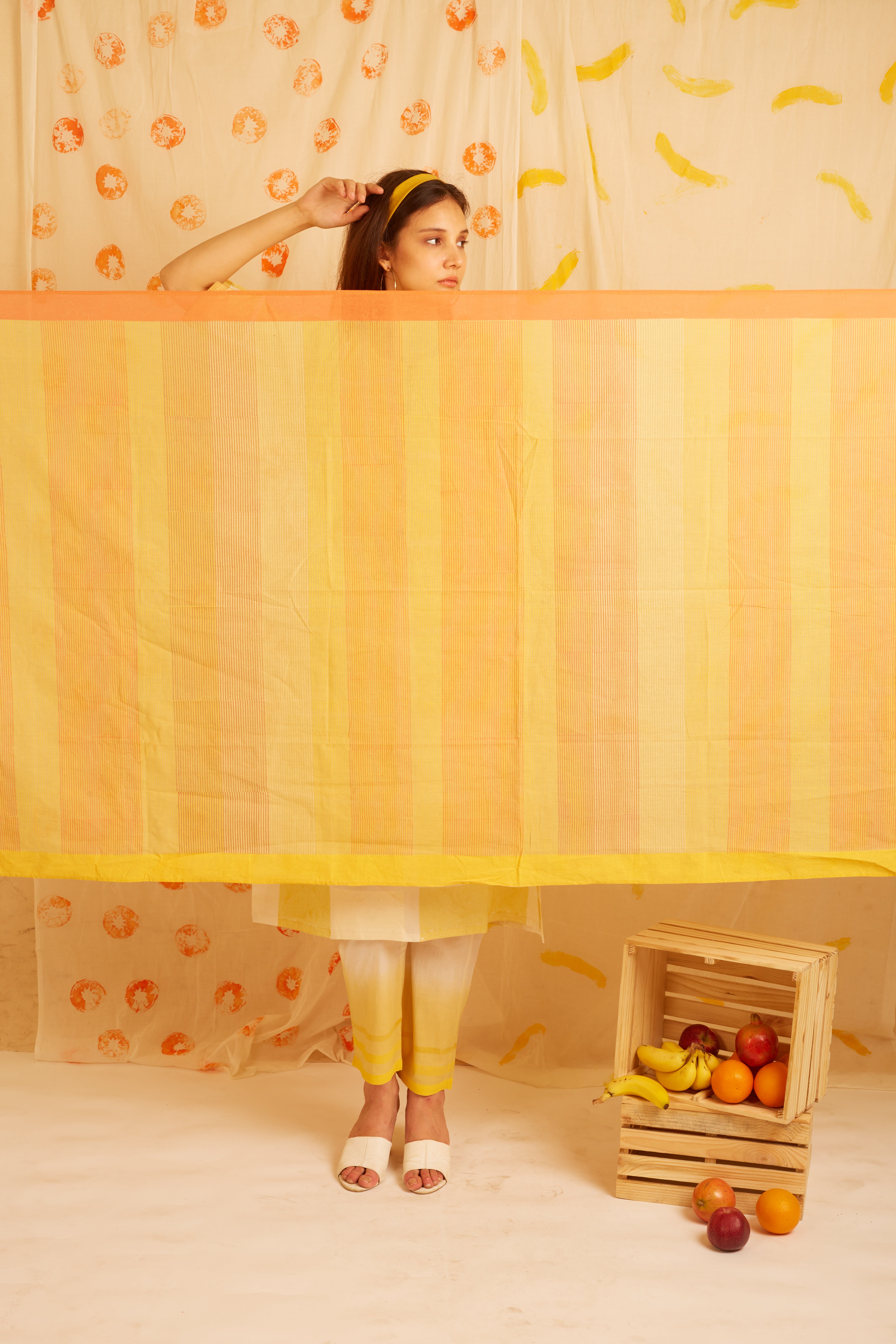 BANANA Yellow and Orange Dupatta