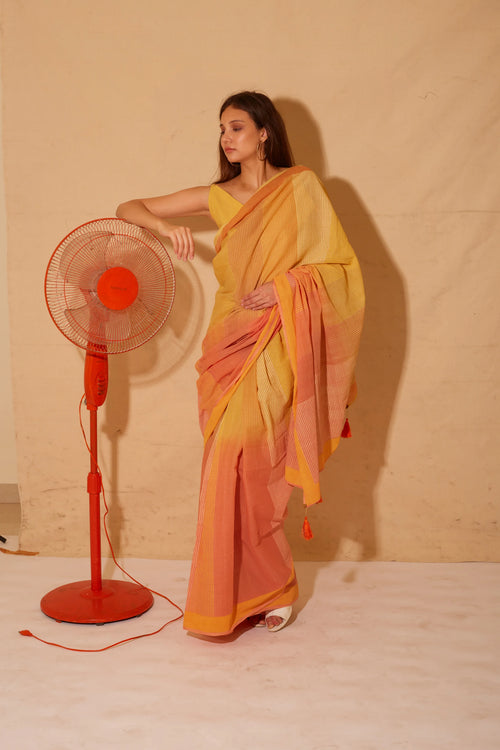 BANANA A Fruity Affaire Saree with Wrap Top - BANANA labs