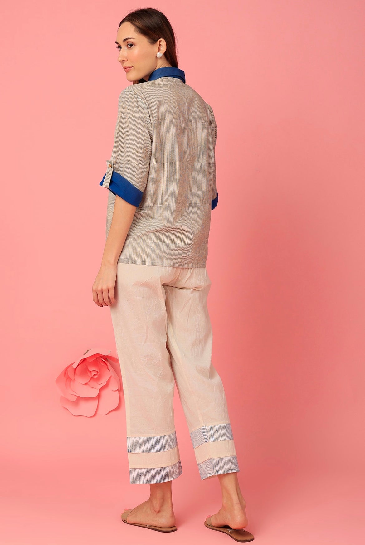 Micro Stripe Blue Coordinate Set