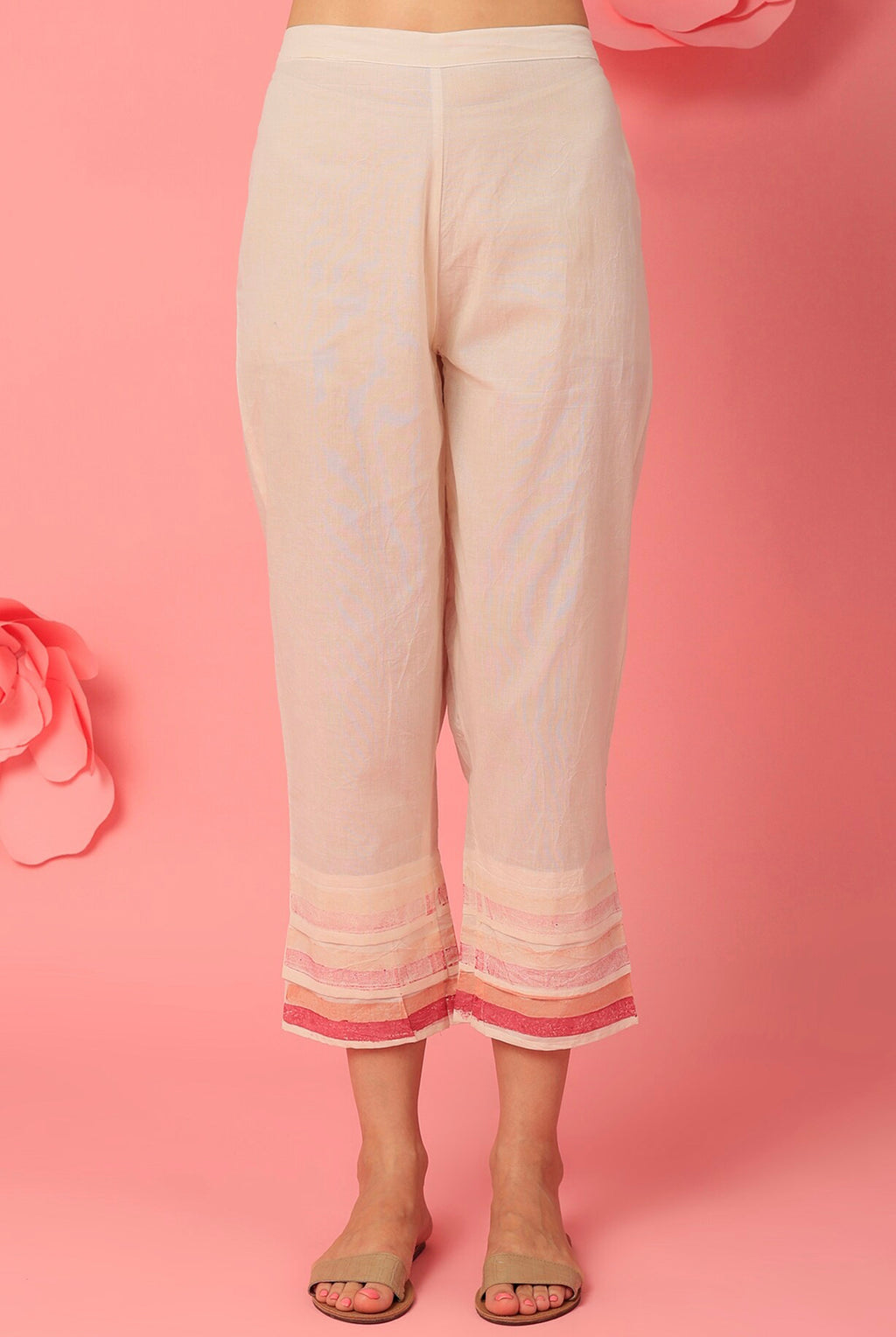Clove High Low Striped Kurta and Pants (Set of 2)