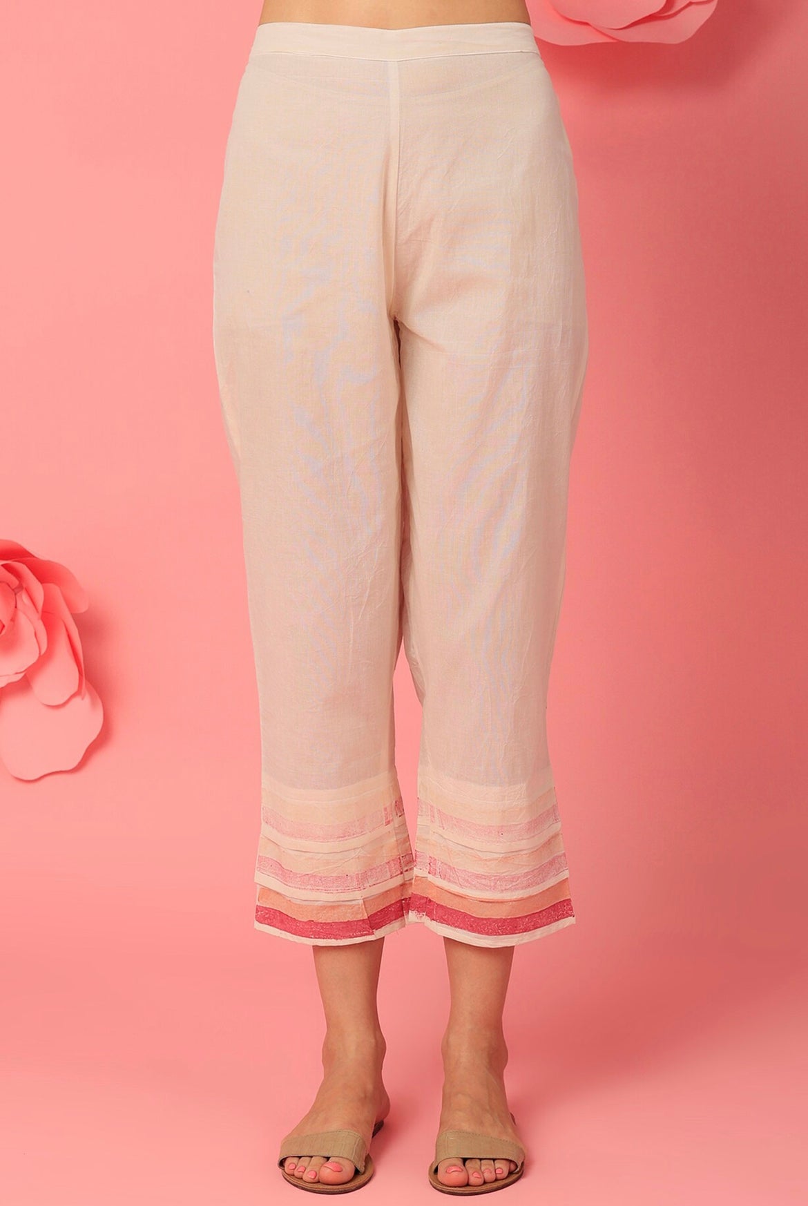 Clove High Low Striped Kurta and Pants (Set of 2)