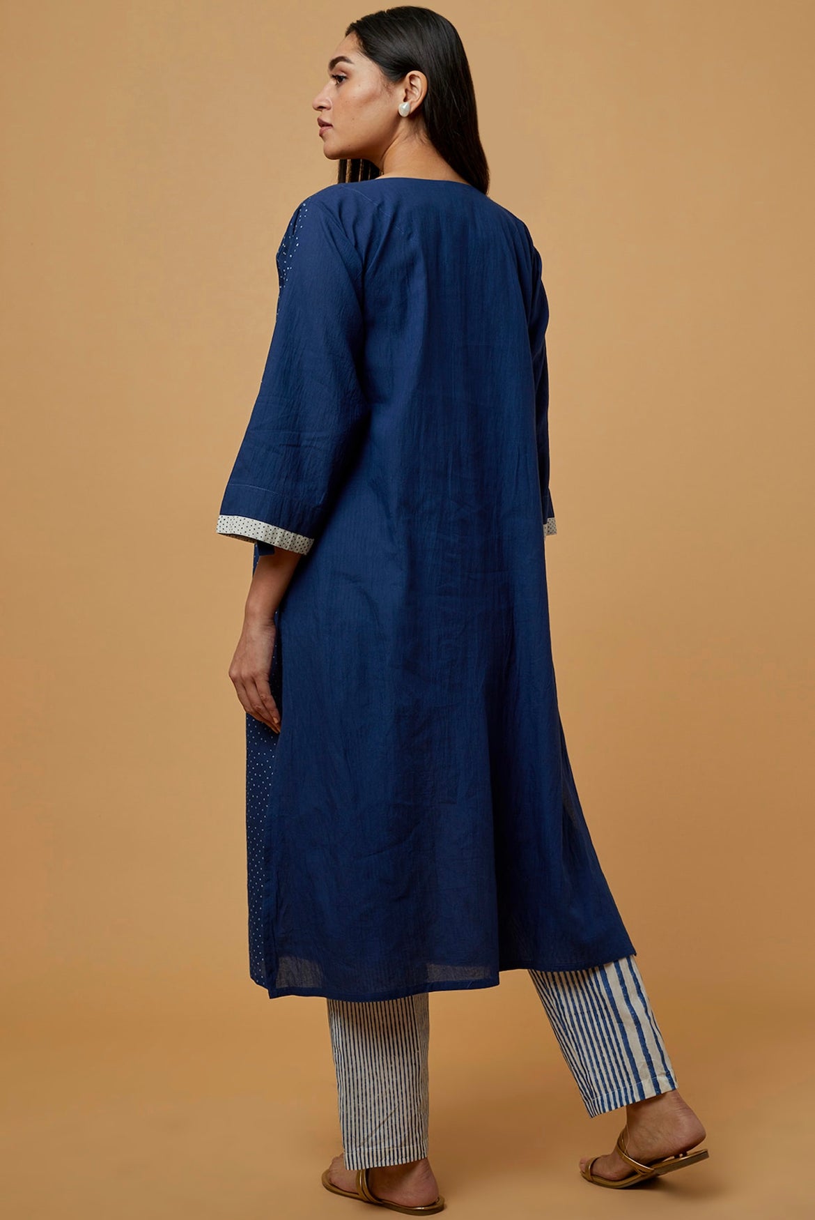 Twister Blue Polka Kurta