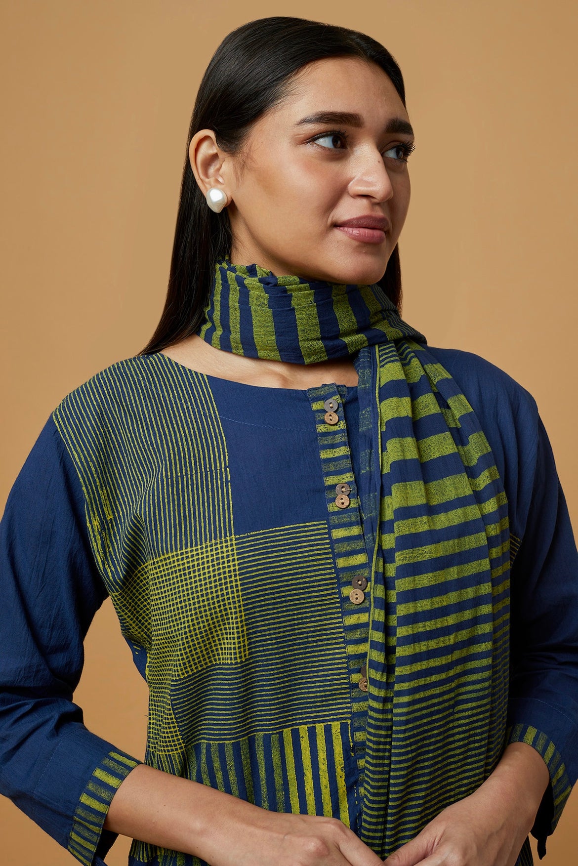 Twister Rhythm Striped Dupatta